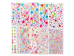 RNEMITERY Piedras de Glitter Autoadhesivas, 2150 Piezas de Estrás en Formas Variadas, Decoraciones Autocolantes para Maquillaje Facial, Uñas y Fiestas