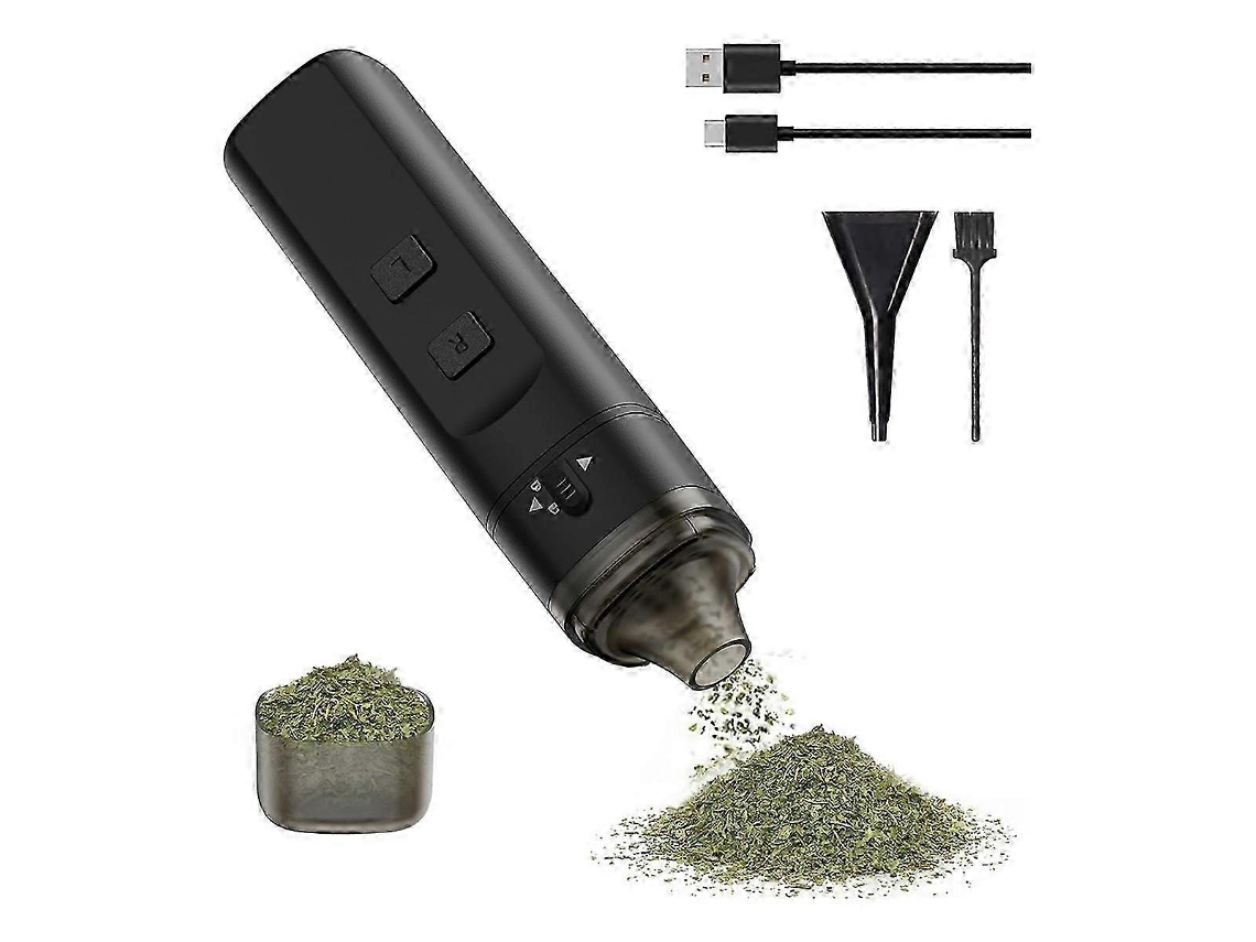 Molinillo eléctrico portátil con funcionamiento de un solo toque, molinillo automático de especias secas para hasta 1,5 g, negro Nostalgia88