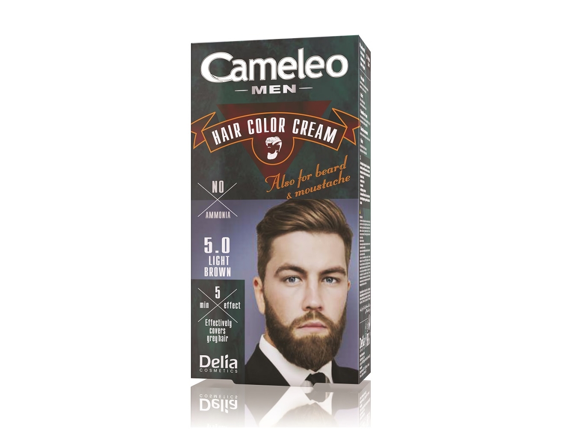 Cameleo Crema Colorante Para Hombres Para Cabello Y Barba 5.0 Marrón Claro, 30ml