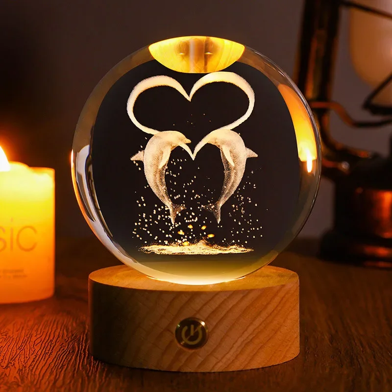 Bola de cristal de 60 mm con grabado láser 3D MDUG (Estilo 16 60 mm)