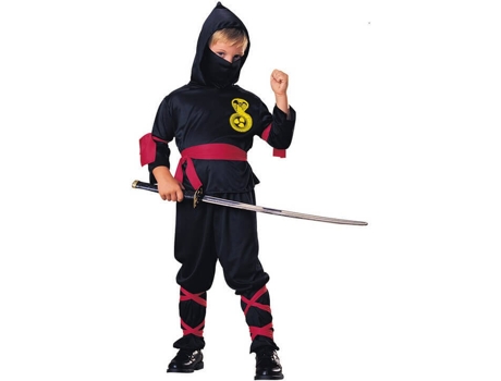 Disfraz de Niño DISFRAZZES Ninja Negro (Talla: 8 a 10 años)