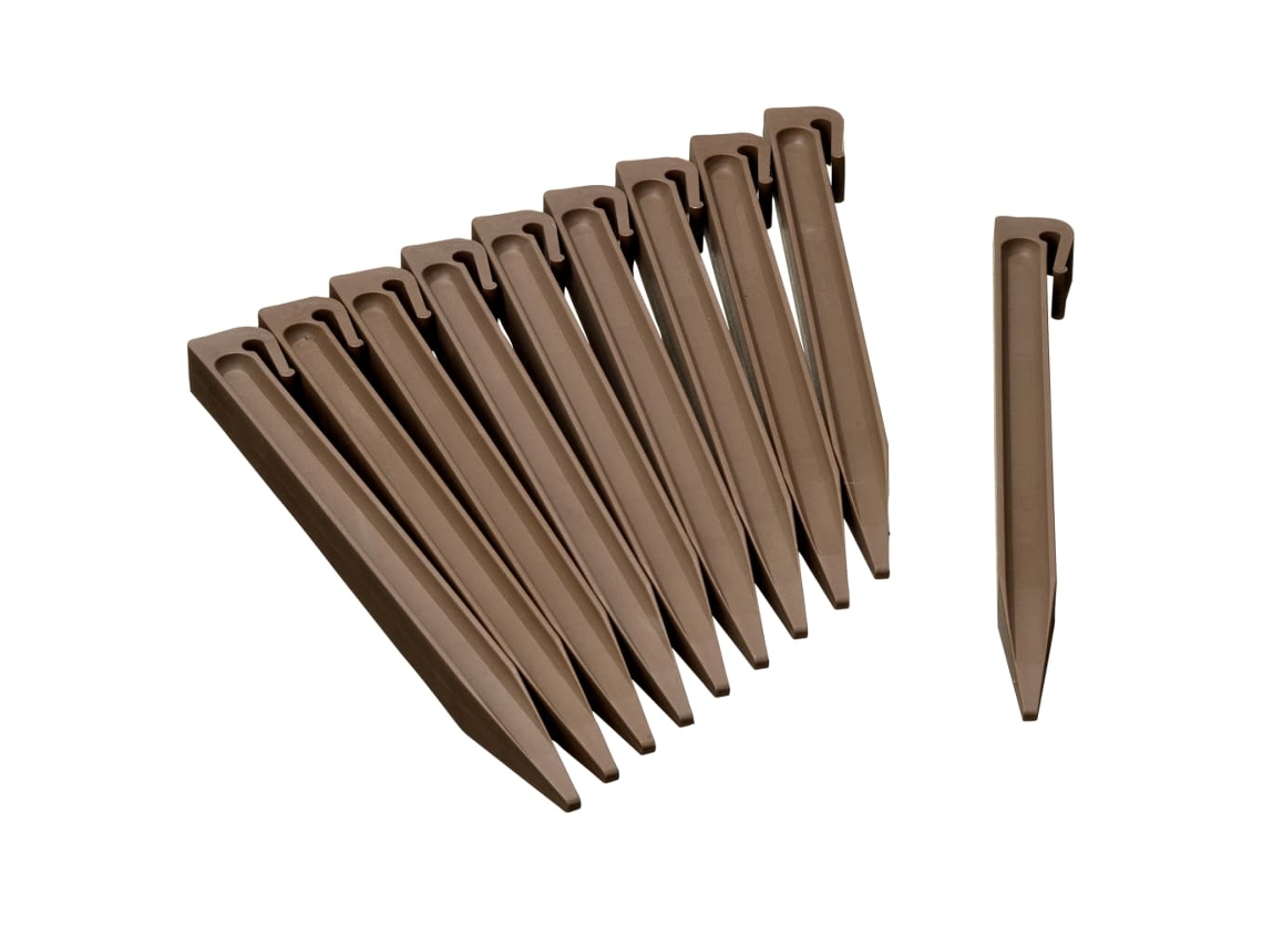 Conjunto 10 Clavija de anclaje NATURE Gris Topo Polipropileno