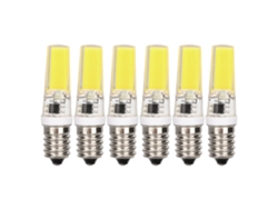 2026-6pcs Bombilla Led E14 Cob Mini 360° Iluminación Silicona Anti-glare 6500k Luz Fría Para Lámpara De Techo Candelabro