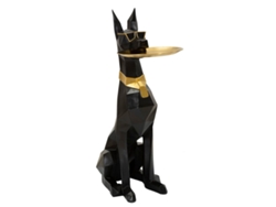 Ory Para Perros Con Bandeja Cm 30x64x91 Unico / Negro Y Dorado