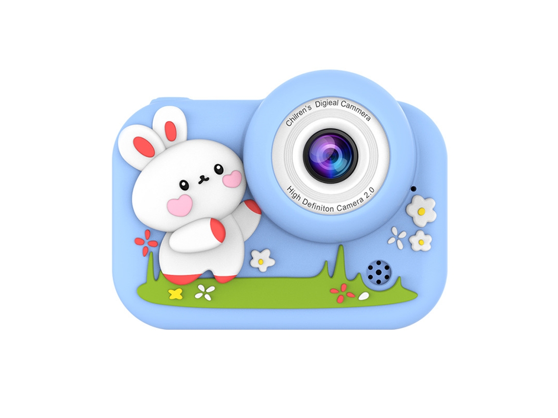 Cámara digital Eifson de doble cámara, 4000 W, pantalla IPS 2.0 (Blue Bunny)