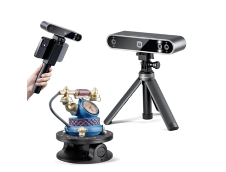 REVOPOINT POP 3 Actualización del escáner 3D para impresora 3D, precisión de 0,05 mm y velocidad de escaneo de 18 FPS, compatible con teléfonos móv...