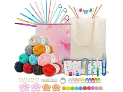 96 Piezas De Agujas De Ganchillo Con Lana, 2 Mm 6,5 Mm Con Bolsa De Almacenamiento,gusshious