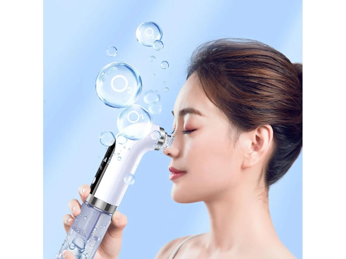 Instrumento de belleza Super Micro Bubble, eliminador de puntos negros con 6 cabezales de succión reemplazables, herramienta extractora de comedones de Yizhood