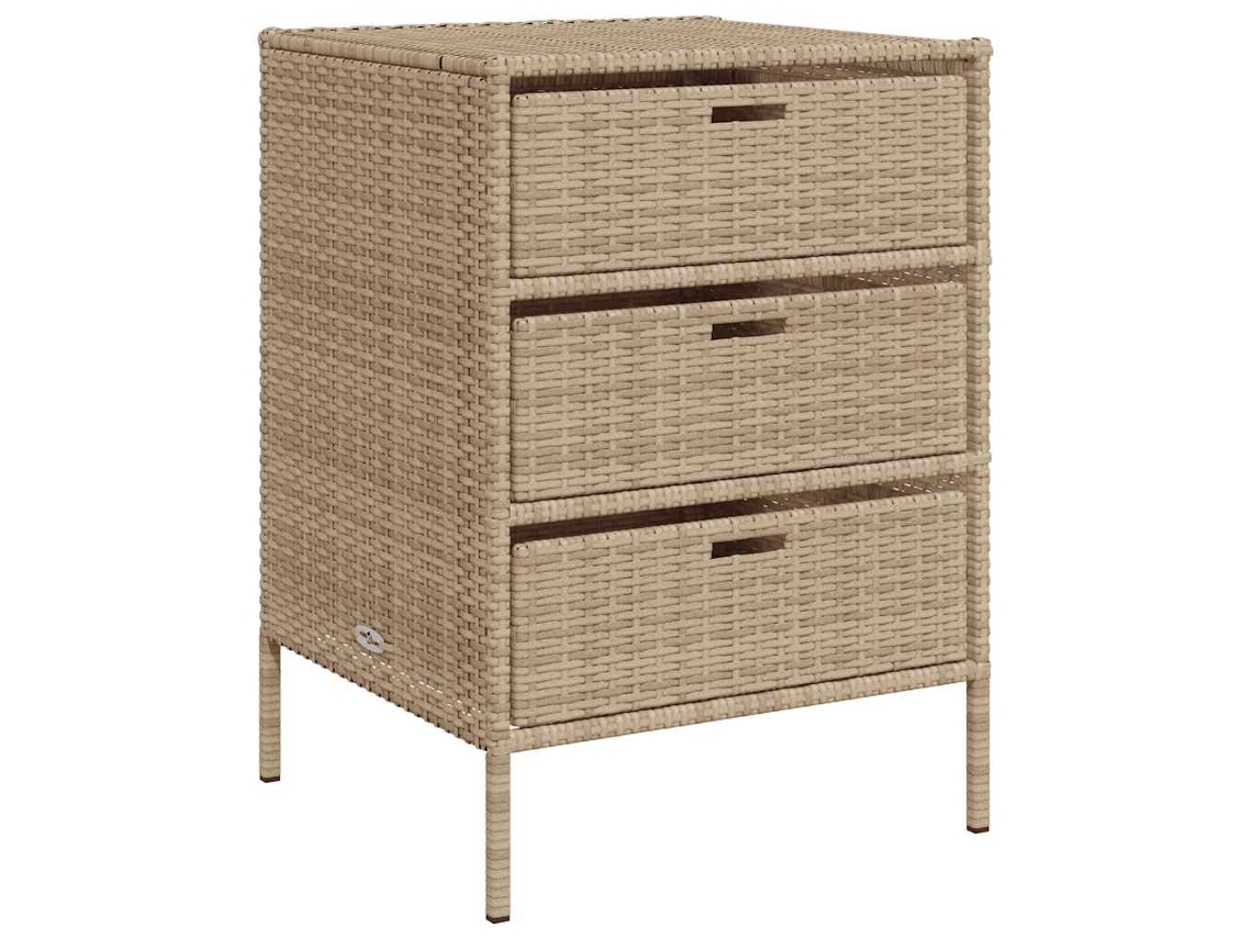 Armario de jardín 55x59x80 cm Mimbre Beige MAISON EXCLUSIVE