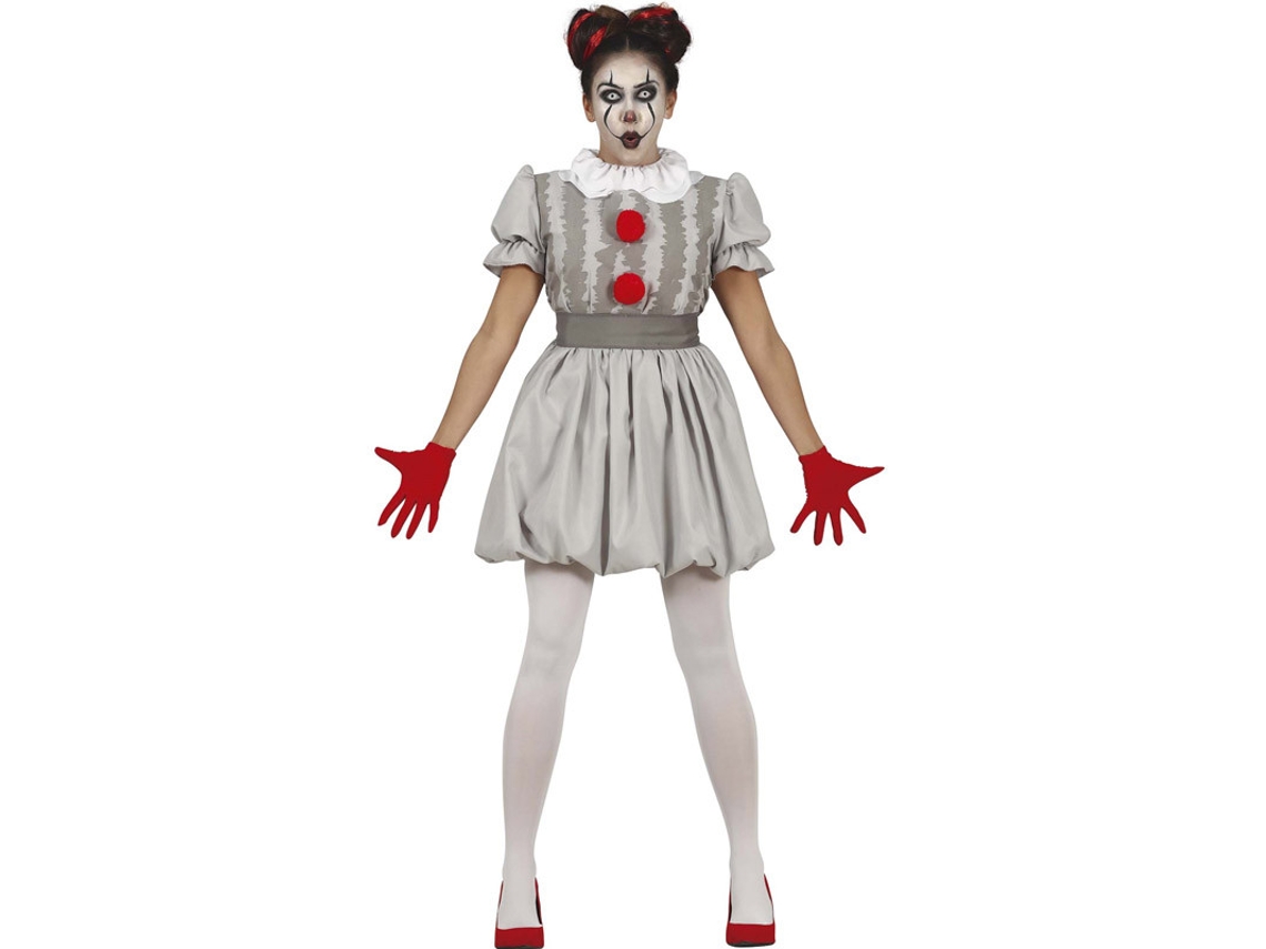 Disfraz de Mujer GUIRCA Payaso Blanco Demoníaco (S = 36/38)