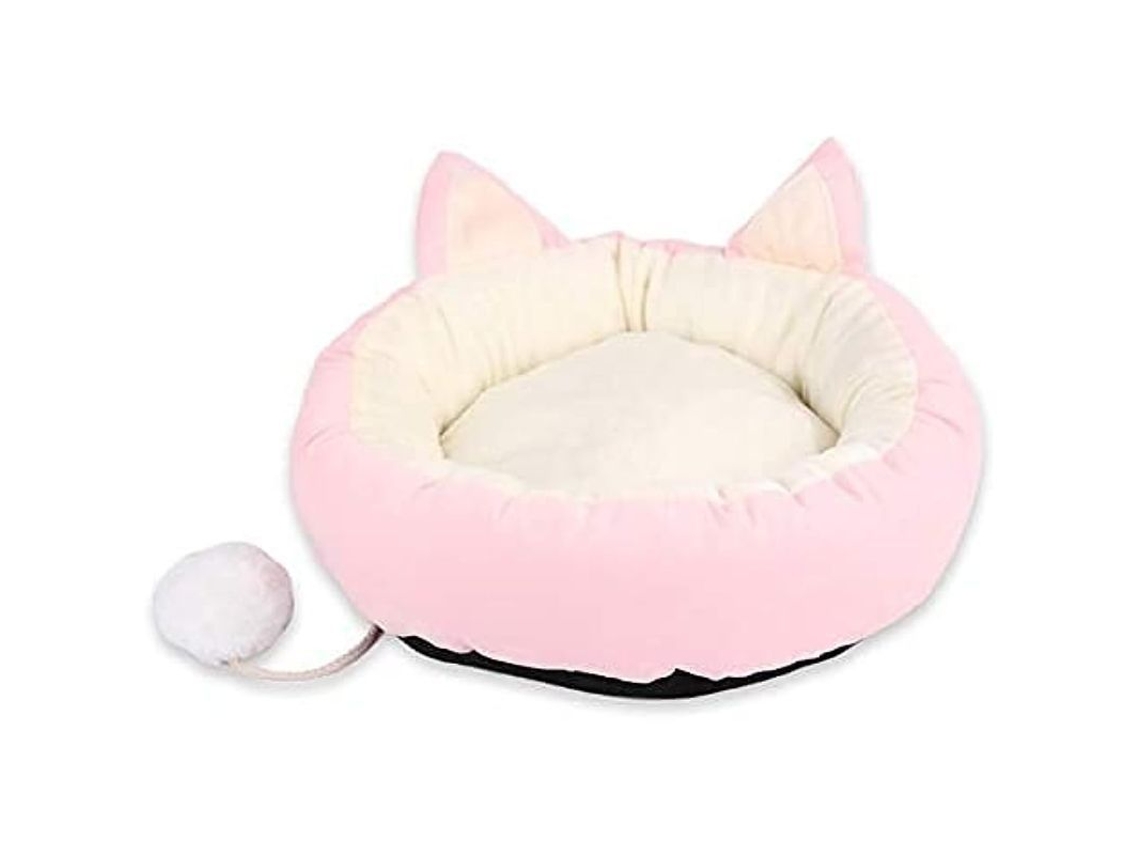 2026-cama Para Gato Con Juguete Pom Pom Desmontable Lavable Fluffy - Gris