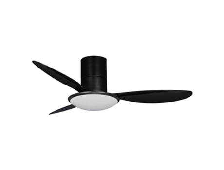 Ventilador de Techo FM Vt-Nigra L 132 cm Con Luz, Mando y Motor Dc