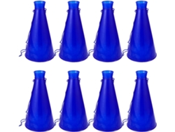 Juego de 8 bocinas portátiles de plástico azul para estadios
