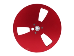 Carrete De Cinta De Aluminio Vacío De 7 Pulgadas Con Orificios De 3 1/4" Para Grabadoras Teac Revox Studer - Rojo