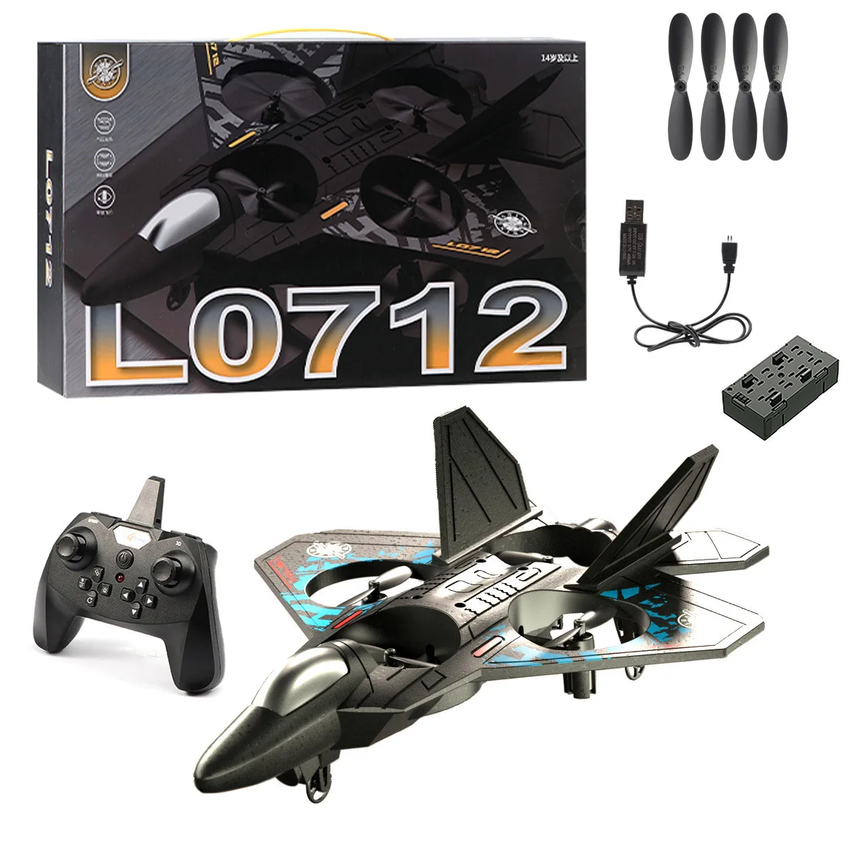 (control Único) Avión Teledirigido, Sensor De Gravedad De 2,4 G, Planeador Teledirigido, Rotación De 360°.
