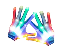 Guantes Led Brillantes Con 6 Modos De Color Para Halloween, Navidad, Fiestas Y Regalos Para Niños.