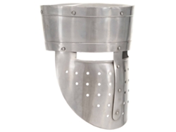 vidaXL Réplica de casco de caballero medieval antiguo LARP acero plata
