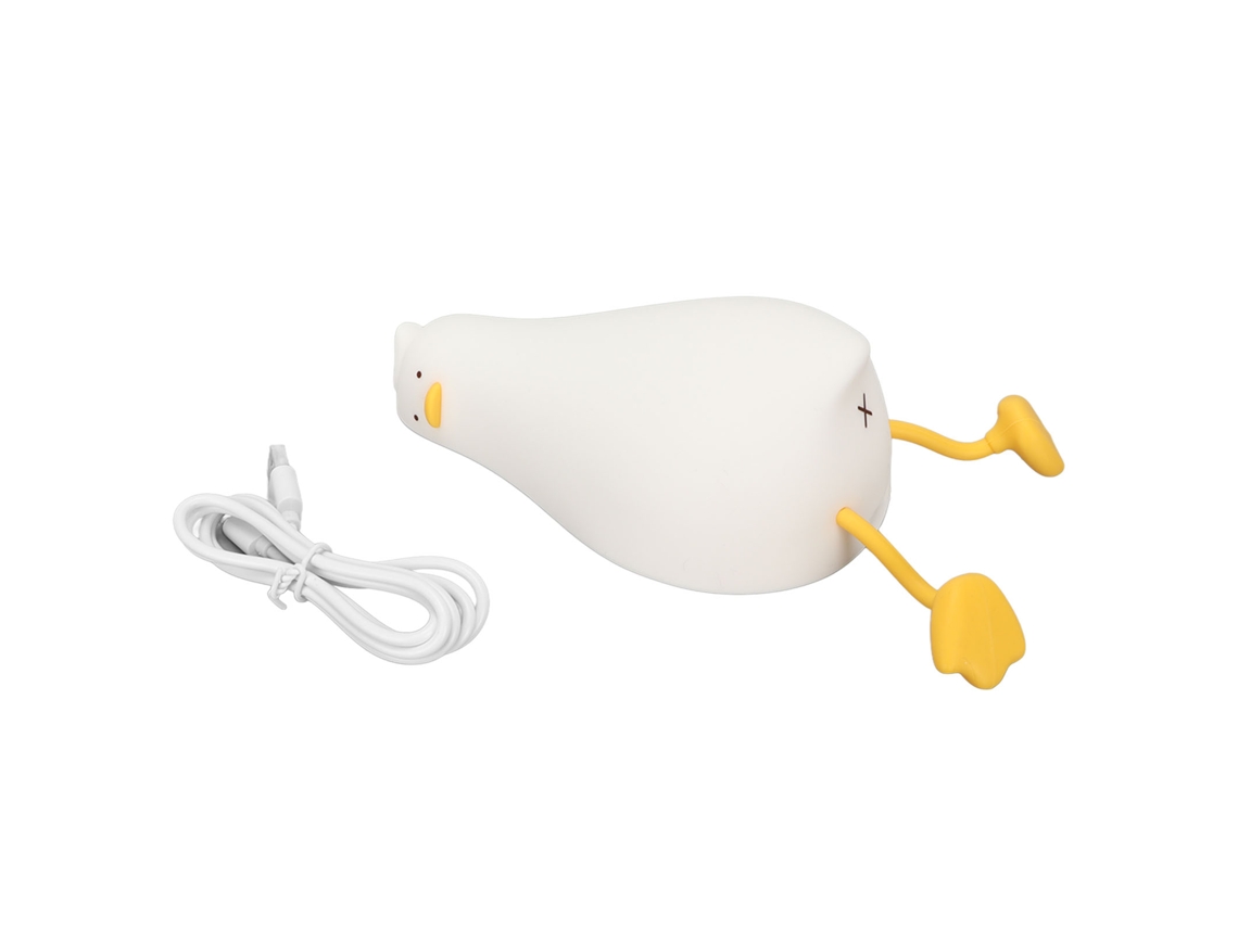 Lámpara De Noche Con Forma De Patito, Tumbado, 3 Niveles De Brillo, Luz Led Cálida, Ideal Para Acampar, El Dormitorio O La Oficina.