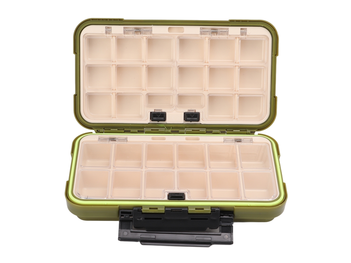 Caja De Aparejos Con Cierre De Palanca Lateral, Diseño Deslizante, Compartimentos Móviles, Accesorios De Pesca Grandes, 20x12x5cm