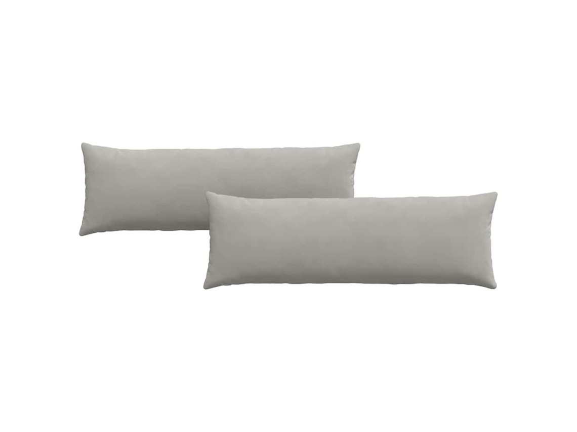 Cojines De Sofá 2 Uds Gris Claro 120 X 40 Cm Tela