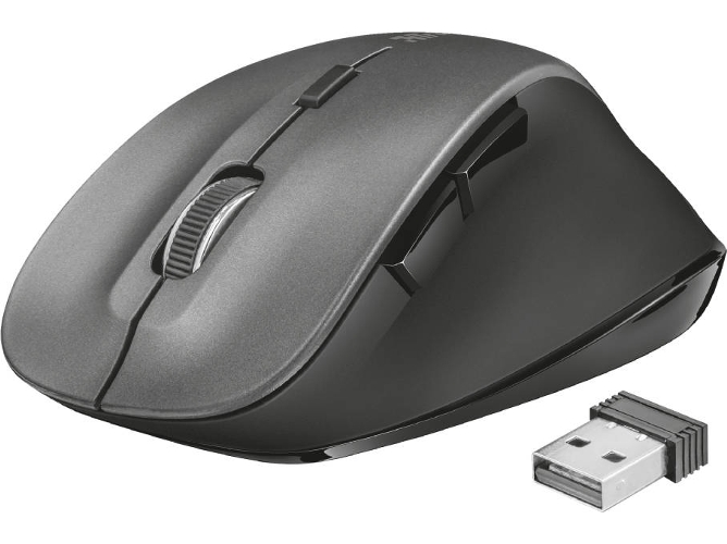 Ratón TRUST Ravan (Óptico - 1600 dpi - Negro)
