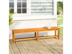 Banco de jardín de madera maciza de acacia (180 x 35 x 45 cm), DKD Home Decor
