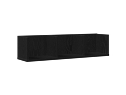 Maison Exclusive - Estante De Pared Con Estante Roble Negro 75 X 18 X 18 Cm