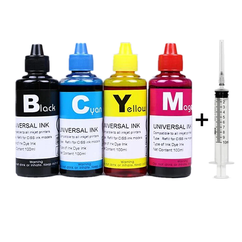 Kit De Recarga De Tinta 1bk 1c 1y 1m100mlc Para Cartuchos Canon Pixma Pg 440 445 510 512 545 540 243 210 Xl Cl 441 446 511 513 Impresora Ciss