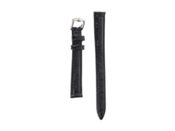 Correa De Repuesto Para Reloj Con Hebilla, Piel De Vacuno Negra, 14 Mm