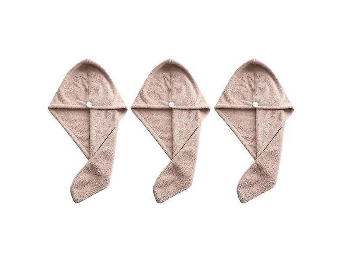 Paquete de 3 toallas de microfibra suaves para cabello mojado, de secado rápido. Rosewell