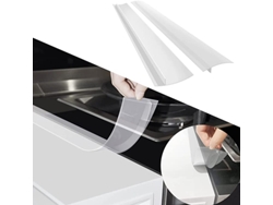 Tira para estufa mantiene limpia entre la estufa y el mueble 61,5 cm Transparente Pack de 2 unidades