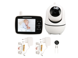 Monitor de bebé inalámbrico con cámara, pantalla LCD de 3,5", 2,4 GHz, wifi, visión nocturna, audio bidireccional, enchufe UE de 100-240 V