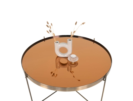 Mesa de café de acero aspecto de latón Ø 70 x 40 cm HOUSE NORDIC