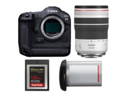 Canon EOS R3 + RF 70 200mm F/4 L IS Usm + 1 Sandisk 128GB Extreme Pro CFExpress Tipo B + Canon LP e19 + Libro electrónico “20 consejos para fotos impresionantes”