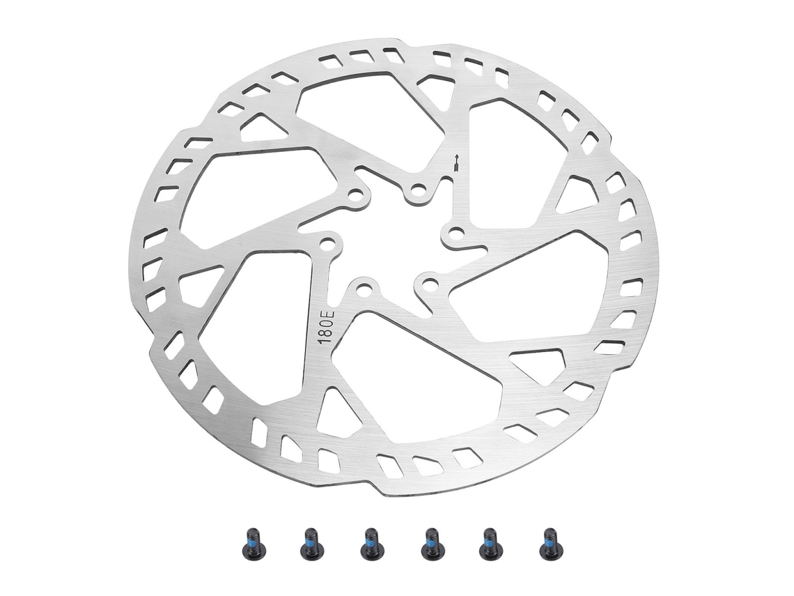 2026-disco De Freno De Disco Para Bicicleta Acero Inoxidable Sus410 180mm 2.3mm 6 Agujeros Accesorios De Bicicleta Eléctrica