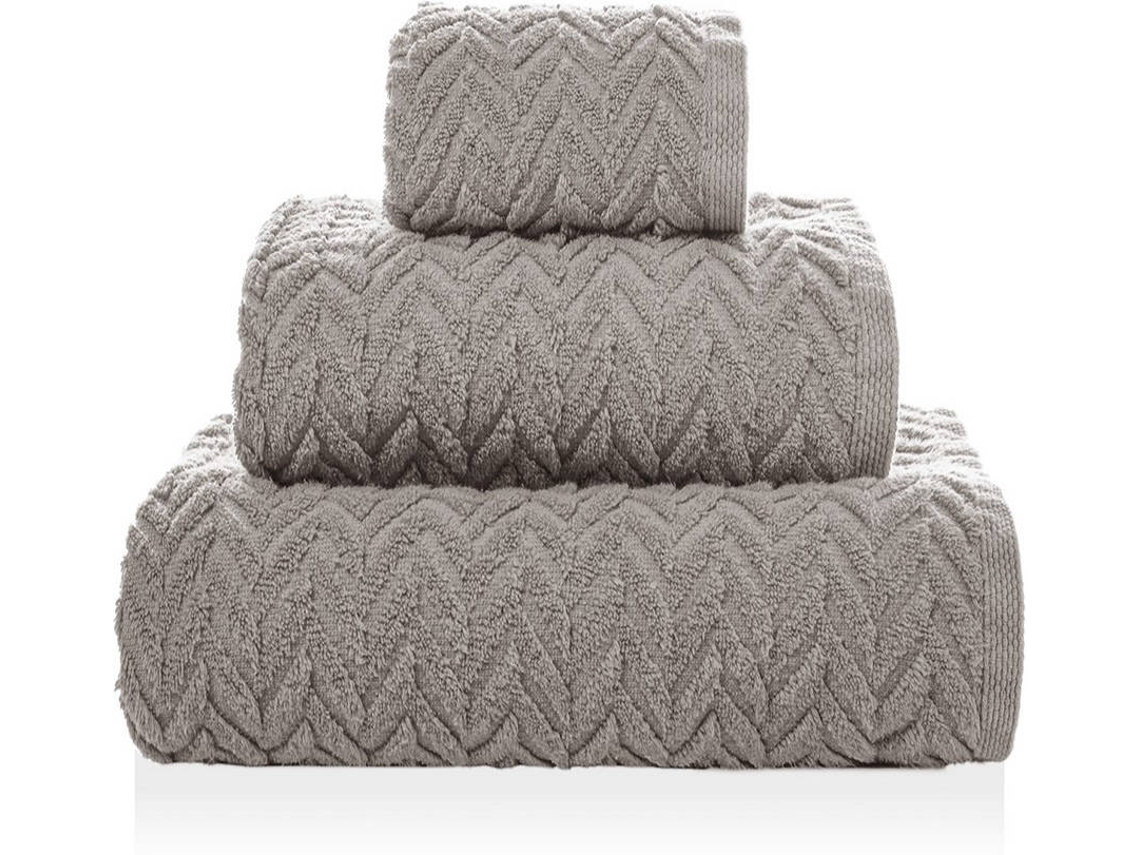 Toallas de Baño BEST INTERIOR Chevron (Marrón - Algodón - 70x140 cm)