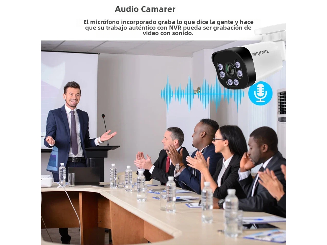 Mdug 4mp Poecámara De Seguridad Inalámbrica, Visión Nocturna Infrarroja Ultra Hd 48 V 3,6 Mmcámara