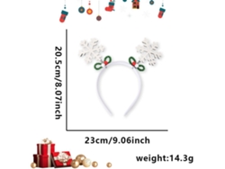 Diadema navideña con cuernos, accesorio navideño brillante, ideal para fiestas, cosplay y uso diario Aeuzwr (Estilo 3)