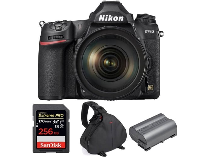 Kit Cámara NIKON D780 + 24-120mm f/4G ED VR + SanDisk 256 GB + Batería + Bolsa (Full-Frame)
