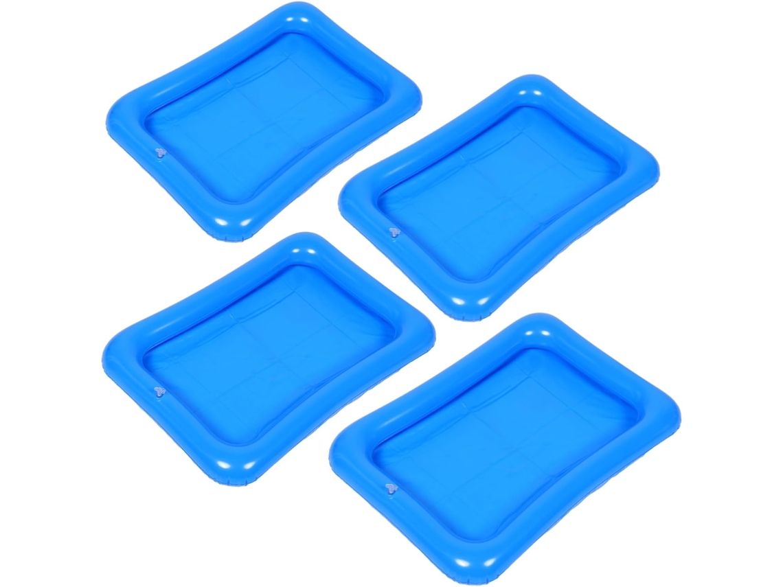 4piezas Juguete De Pesca Para Piscina Inflable Bandeja Flotante Exterior Fiesta
