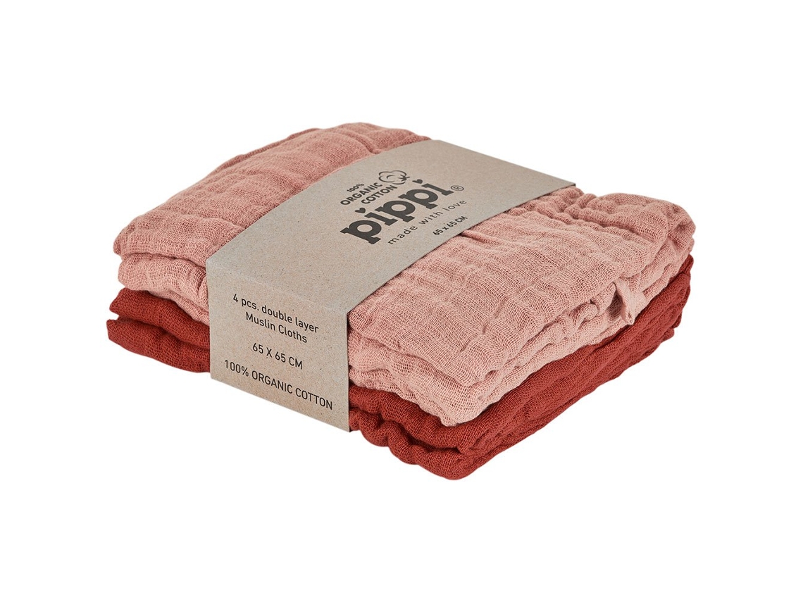 Musselina Organic Cloth 4 Pack 65 X 65 Cm Laranjapippi
