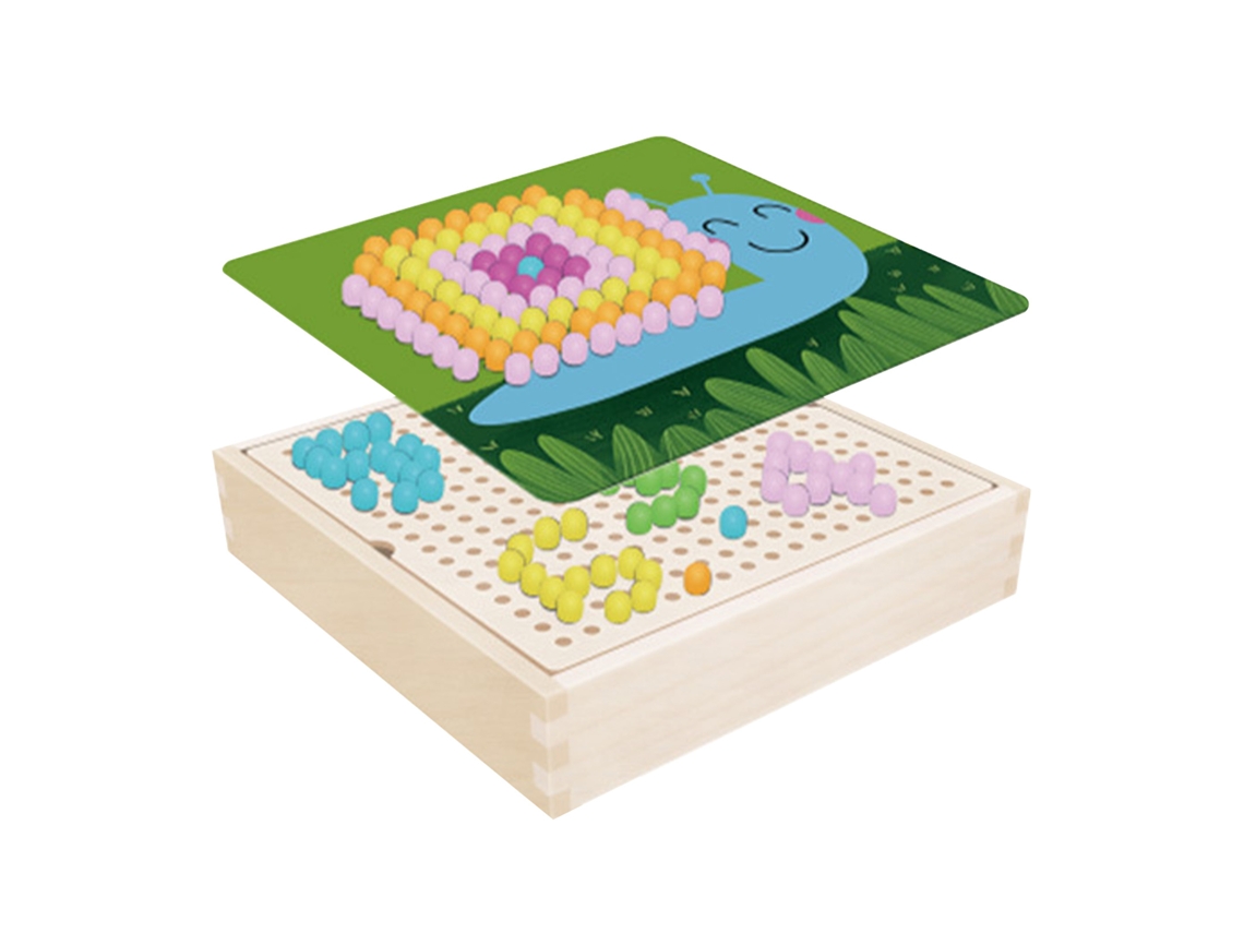 Ats-juguete De Madera Con Hongos Para Niños Juego Educatsivo De Tablero Para Cultivar La Imaginación Jardín Colorido