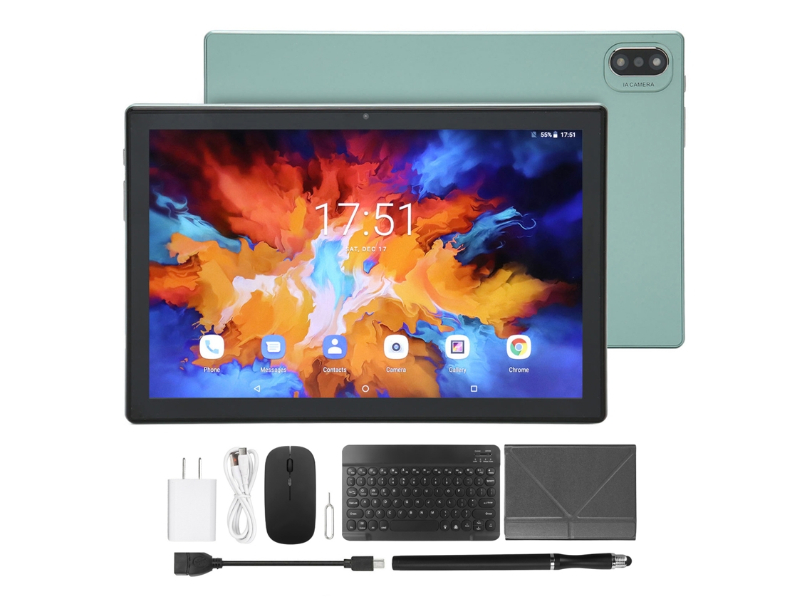 Tablet Android 11.0 de 10.1 pulgadas, 12 GB de RAM, 256 GB, con teclado y ratón, color dorado