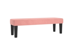 Banco VIDAXL Cor-de-rosa Veludo (100x30x30 cm)