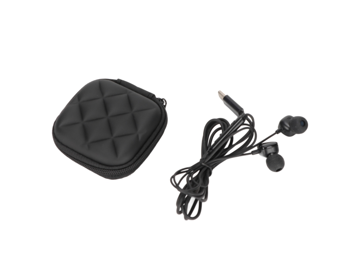 Fones De Ouvido Type C Com Redução De Ruído Controle De Volume Para Huawei Preto