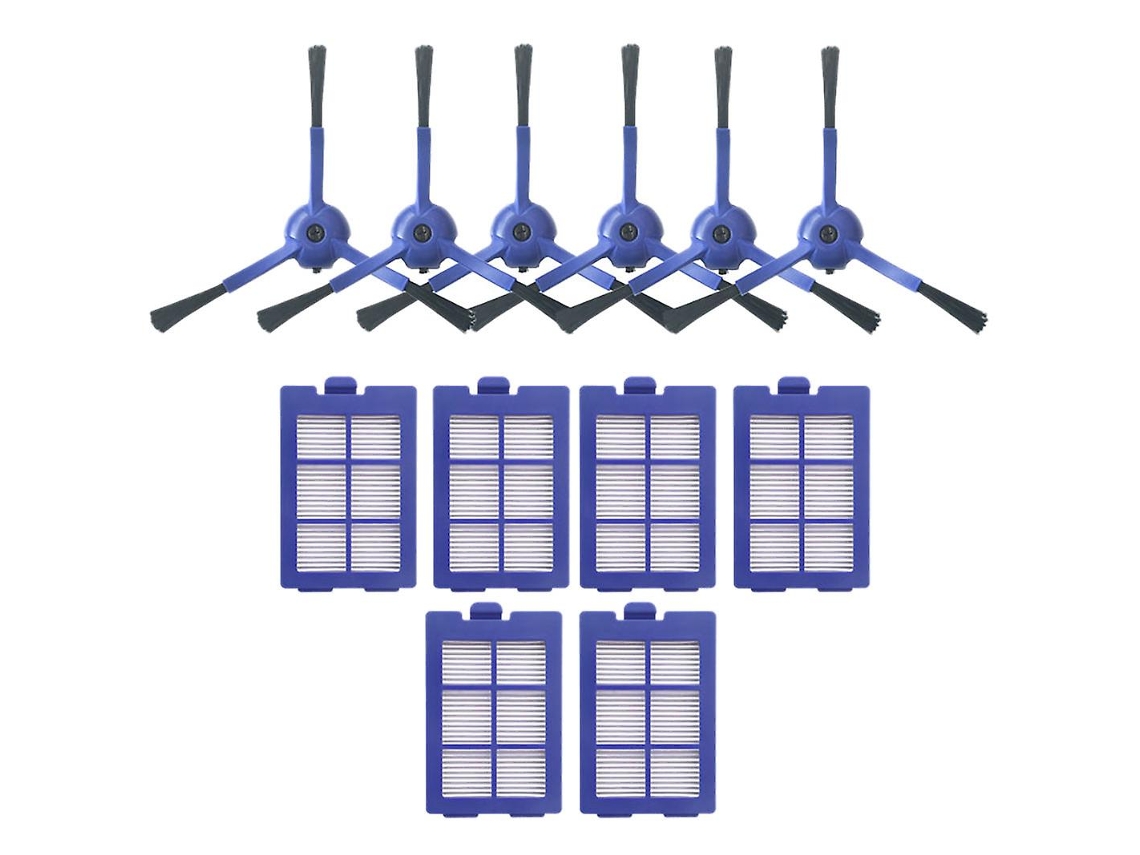 Para peças de eletrodomésticos eufy x8 sweeper 6 escovas laterais + 6 filtros