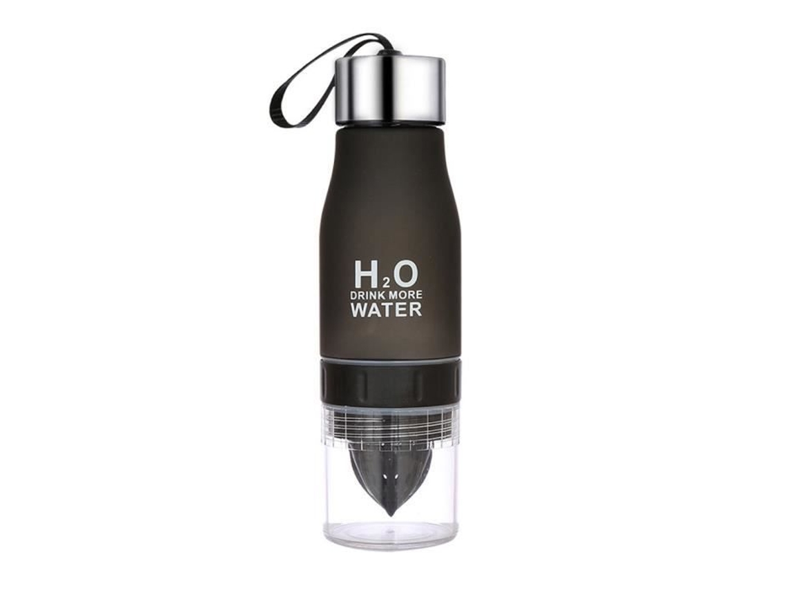 Botella de agua de limón de 700 ml para beber más agua, botella para bicicleta Bk_camp580