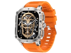 Reloj Inteligente con Deportes Uso al Aire Libre Llamadas Bluetooth Frecuencia Cardíaca Oxígeno en Sangre Monitoreo del Sueño Naranja YEMAESRE