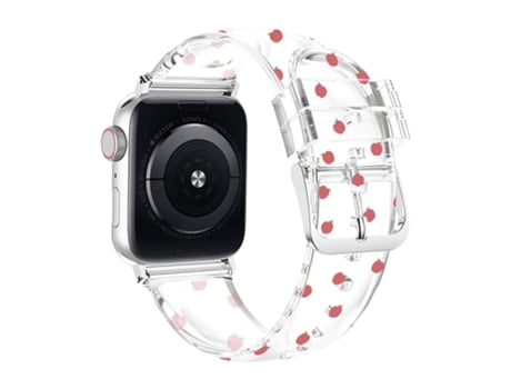 Correa Apple Watch 41mm / 40mm y 38mm Suave Transparente Motivo Manzana AVIZAR