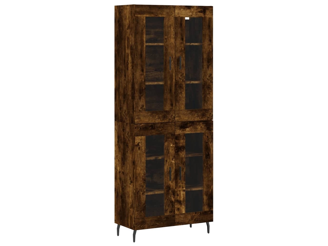 Maison Exclusive - Aparador Alto Madera Contrachapada Roble Ahumado 69,5x34x180 Cm